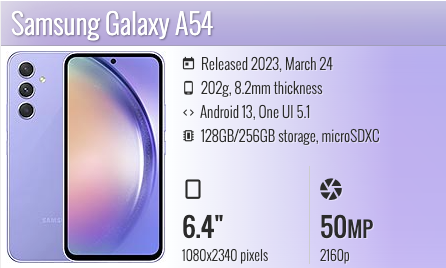 Samsung Galaxy A54, 5G, 128GB