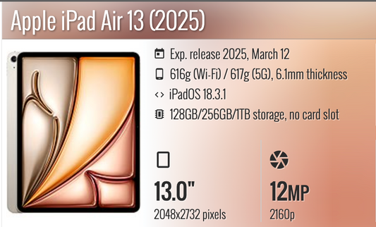 Apple iPad Air 13" (2025) Wifi only