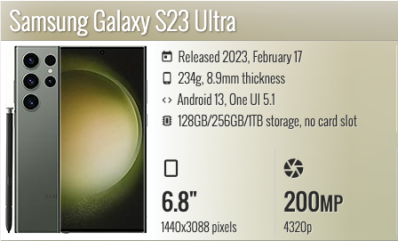 Samsung Galaxy S23 Ultra, View Specs