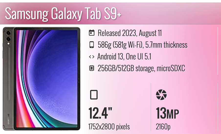 Samsung Galaxy Tab S9+ 12.4" Wifi only