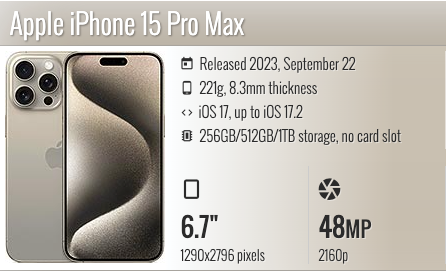 Apple iPhone 15 Pro Max 6.7"