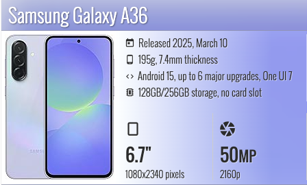 Samsung Galaxy A36 5G 6.7"