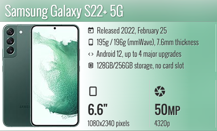 Samsung Galaxy S22+ 6.6"