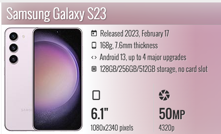 Samsung Galaxy S23 6.1"