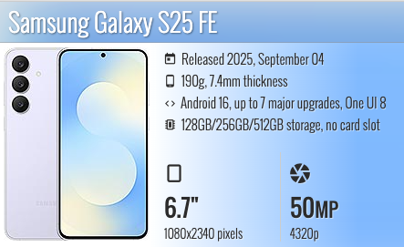 Samsung Galaxy S25 FE 6.7"
