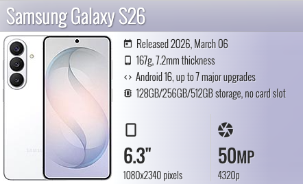 Samsung Galaxy S26 6.3"