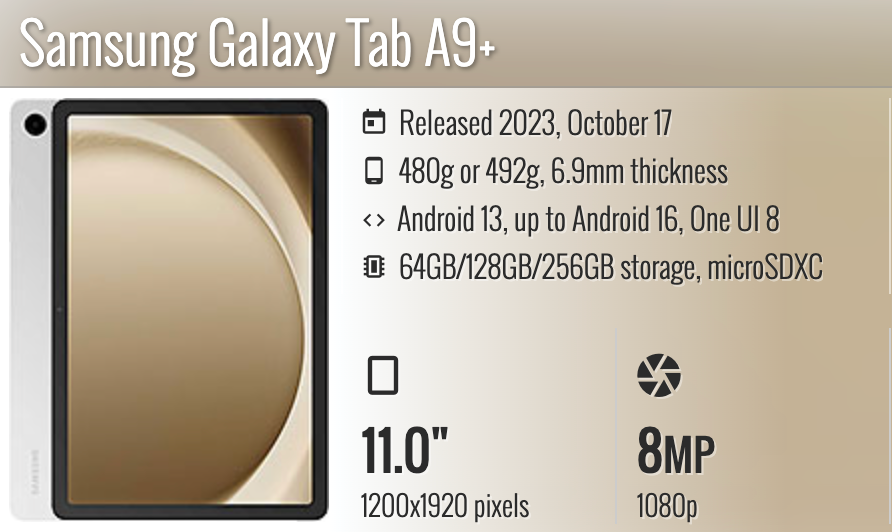Samsung Galaxy Tab A9+ 11" Wifi only