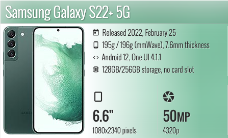 Samsung Galaxy S22+ 6.6"