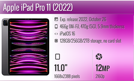 Apple iPad Pro 11" (2022) Wifi+Cellular
