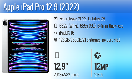 Apple iPad Pro 12.9" (2022) Wifi only