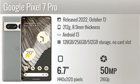 Google Pixel 7 Pro 6.7"